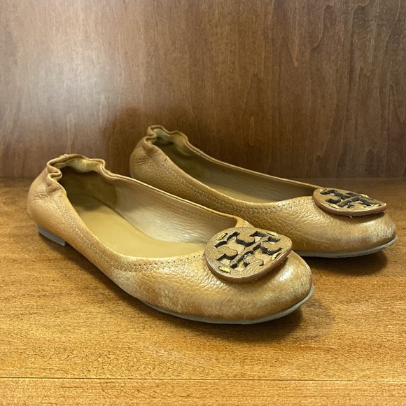 Tory Burch Reva ballet flats 7.5, British Tan - Picture 2 of 6
